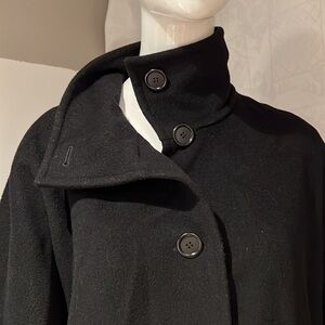 MaxMara Sz 6 Virgin Wool Full Length Side Slit Coat
